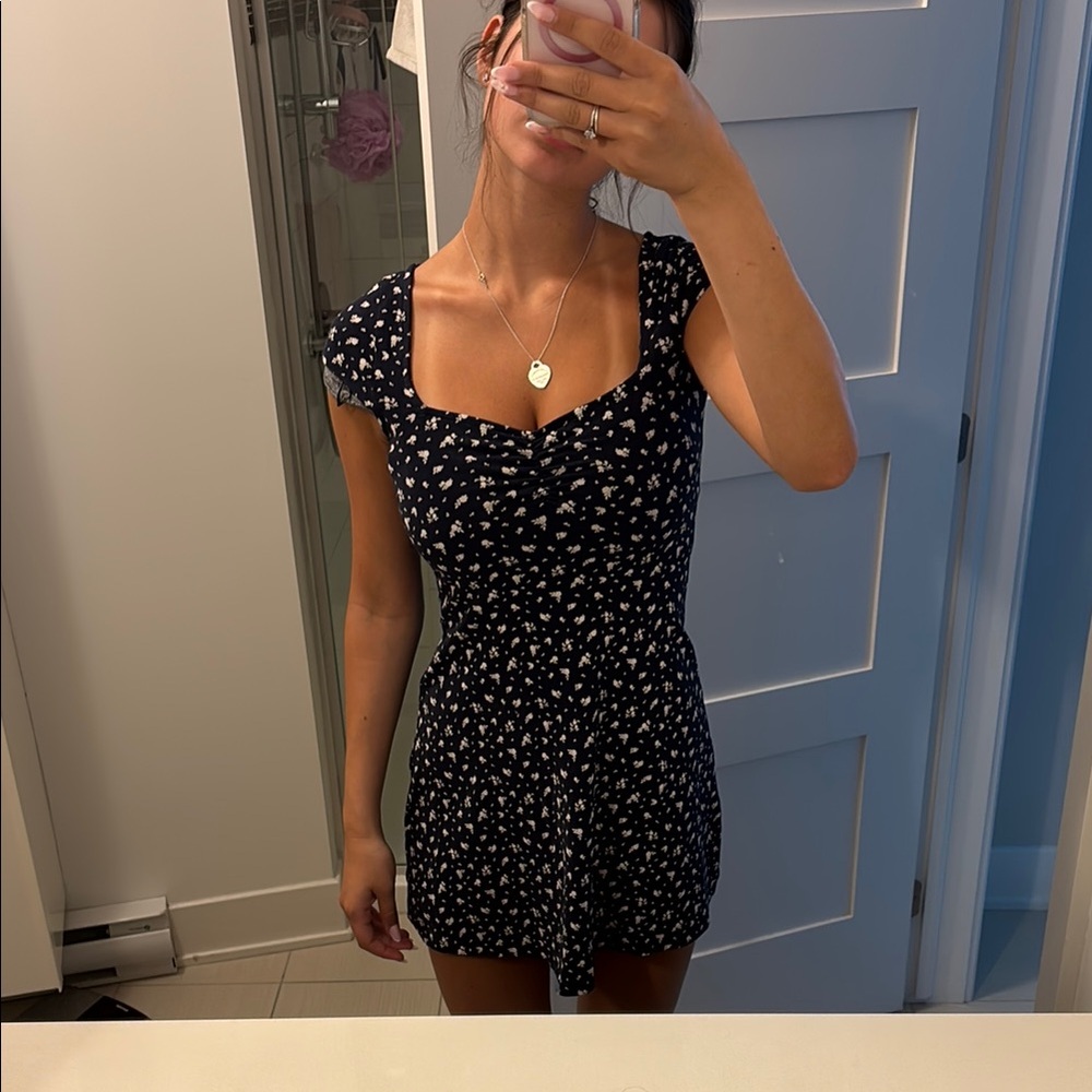 H&Navy Floral Women's Dress - Picture 3 of 5